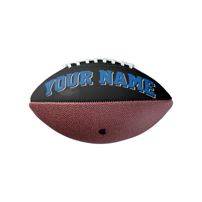 Mini BLACK BLUE SILVER GRAY Personalised Football (Rotated 270)