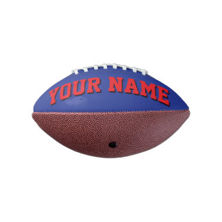 Mini BLUE AND RED Personalised Football