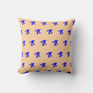 Mini Blue Running Men Melon  Cushion