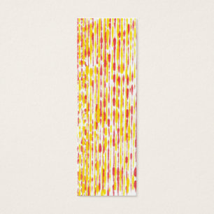 Mini Bookmark cards, yellow and orange pattern