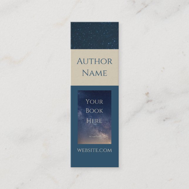 Mini Bookmark for Author or Writer Promotions Mini Business Card (Front)