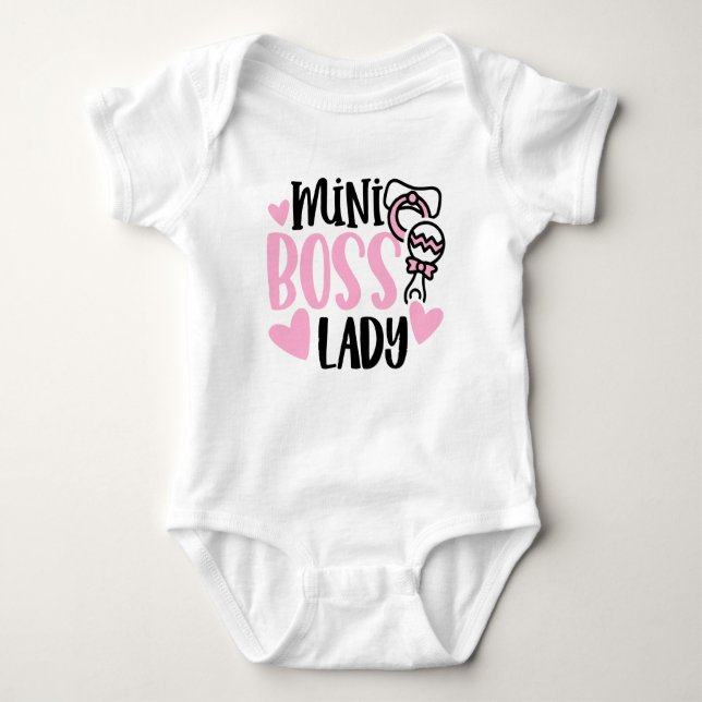 Mini Boss Lady Baby Bodysuit (Front)