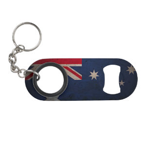 Mini Bottle Opener Keychain - Australian Flag