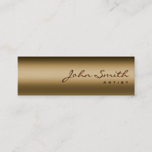 Mini Bronze Metal Artist Business Card