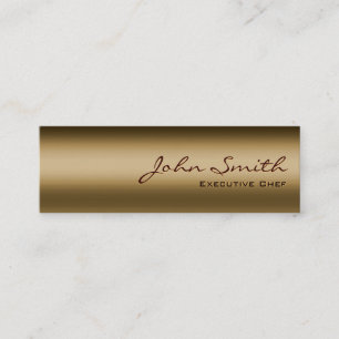 Mini Bronze Metal Chef Business Card