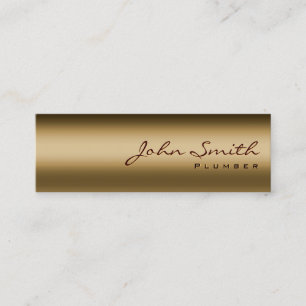 Mini Bronze Metal Plumbing Business Card