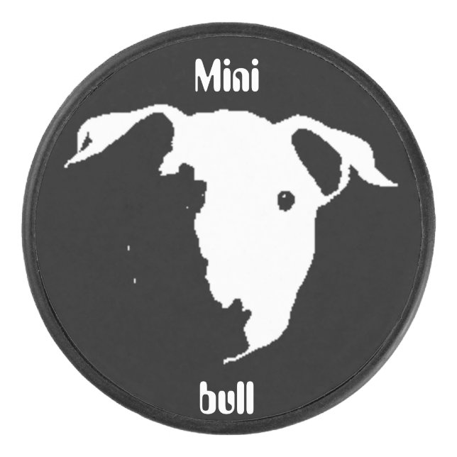 mini bull  hockey puck (Front)