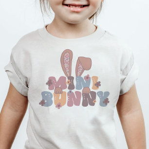 Mini Bunny Easter Retro Spring Floral  Toddler T-Shirt