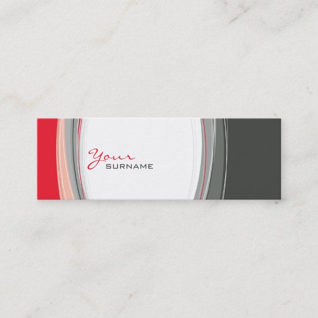 MINI BUSINESS CARD :: curves 2 (Front)