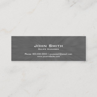 Mini Business Card Elegant Silver Abstract Effect