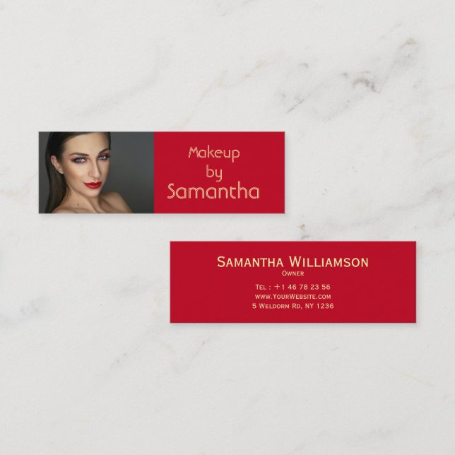  Mini Business Card for Makeup Artist (Front/Back)