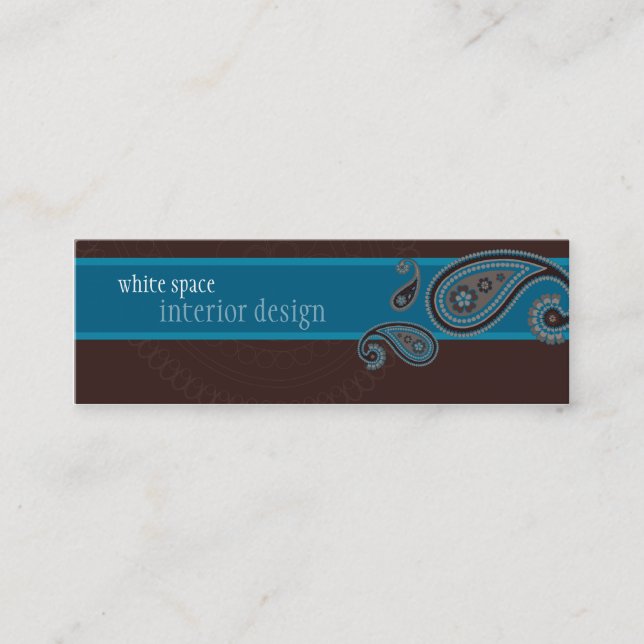 MINI BUSINESS CARD :: paisley 1 (Front)