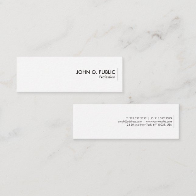 Mini Business Cards Minimalist Design Template (Front/Back)