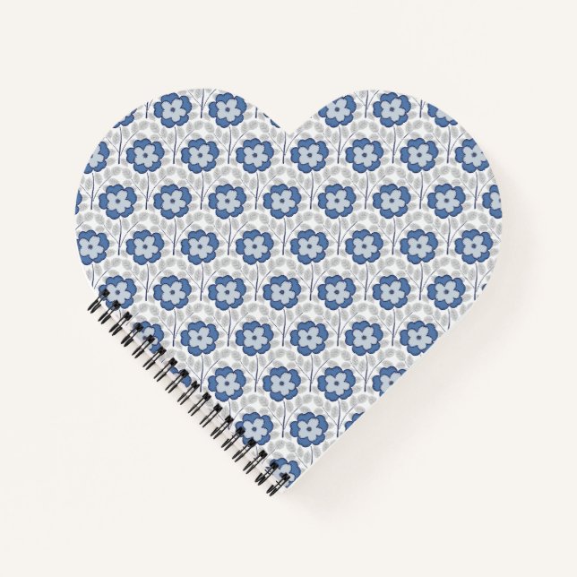 Mini Camellia Bliss Blue Notebook (Front)