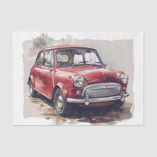 Mini Car Decoupage Tissue Paper (Front)