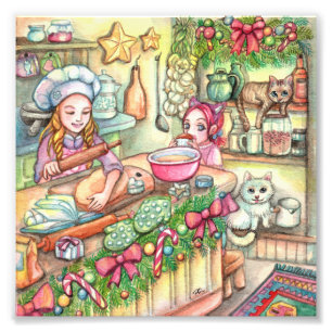 Mini Chef in the Kitchen Photo Print