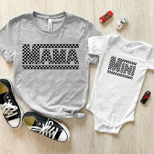 Mini Chequered Bodysuit, Match with Mama Baby Bodysuit