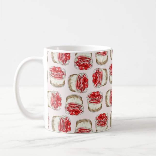 Mini Cherry Cheesecakes - Pink Mug (Left)