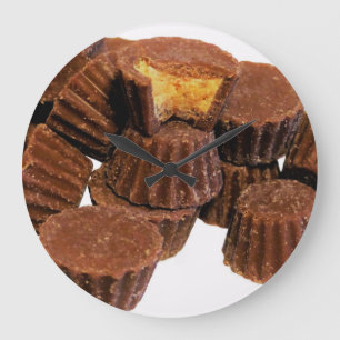 Mini Chocolate and Peanut Butter Treats Large Clock
