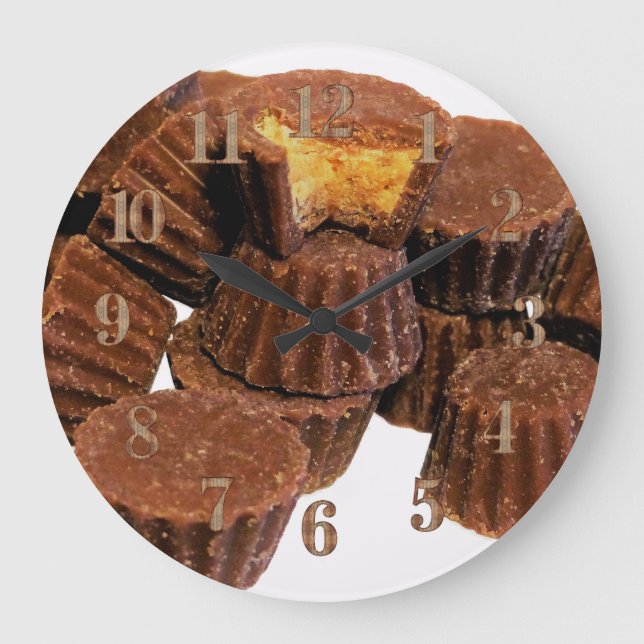 Mini Chocolate and Peanut Butter Treats Wall Clock (Front)