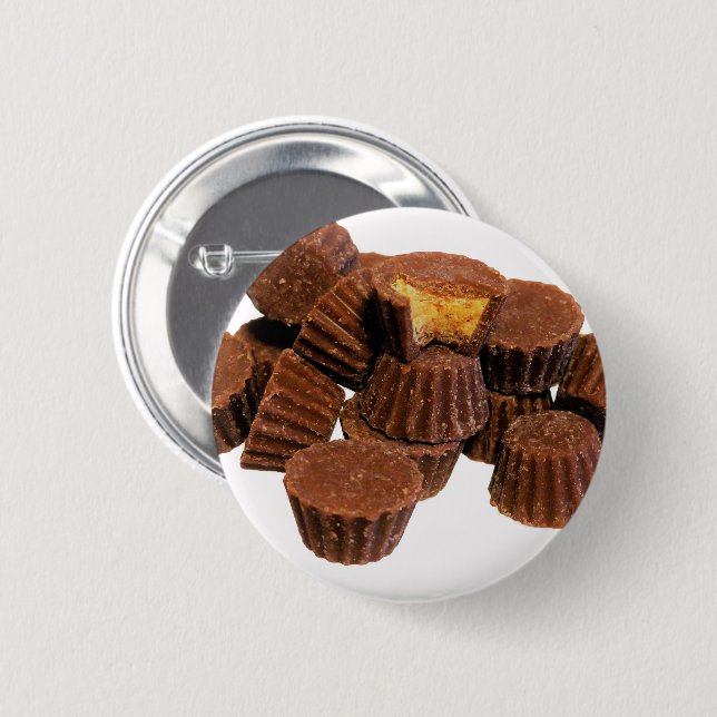 Mini Chocolate and Peanut Treats 6 Cm Round Badge (Front & Back)