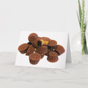Mini Chocolate + Peanut Butter Treats Card w/text