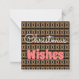 Mini Christmas Card in Coral