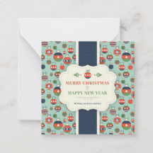 Mini Christmas card with pattern