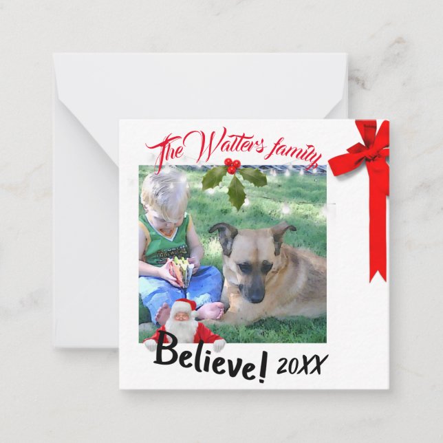 Mini Christmas photo with Santa Cards (Front)