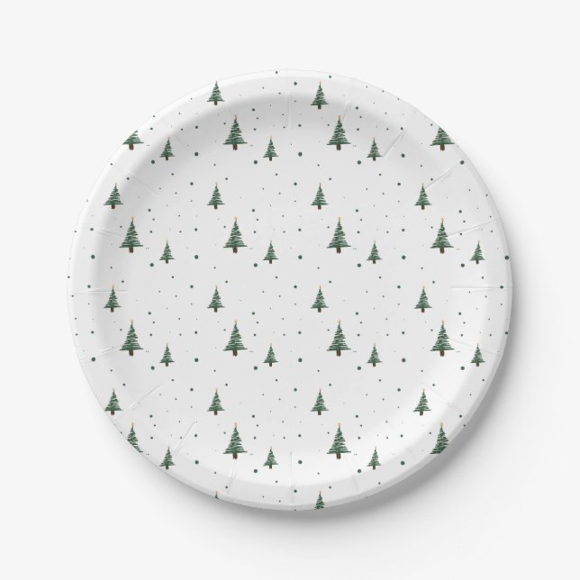 Mini Christmas Tree Paper Plates (Front)