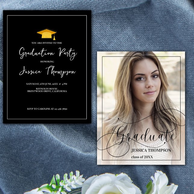 Mini Class of 2025 Photo Graduation Invitation (Mini Class of 2025 Photo Graduation Invitation)