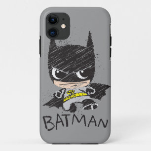 Mini Classic Batman Sketch iPhone 11 Case