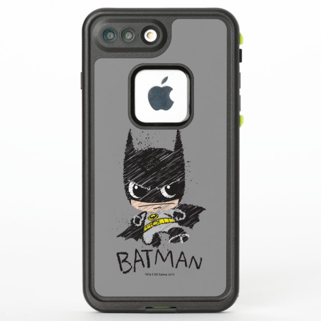 Mini Classic Batman Sketch LifeProof iPhone Case (Back)