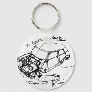 mini-classic sketch key key ring