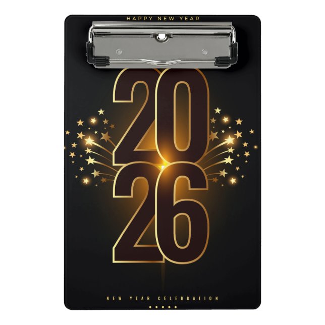 Mini Clipboard-Happy New Year 2026  Clipboard (Front)