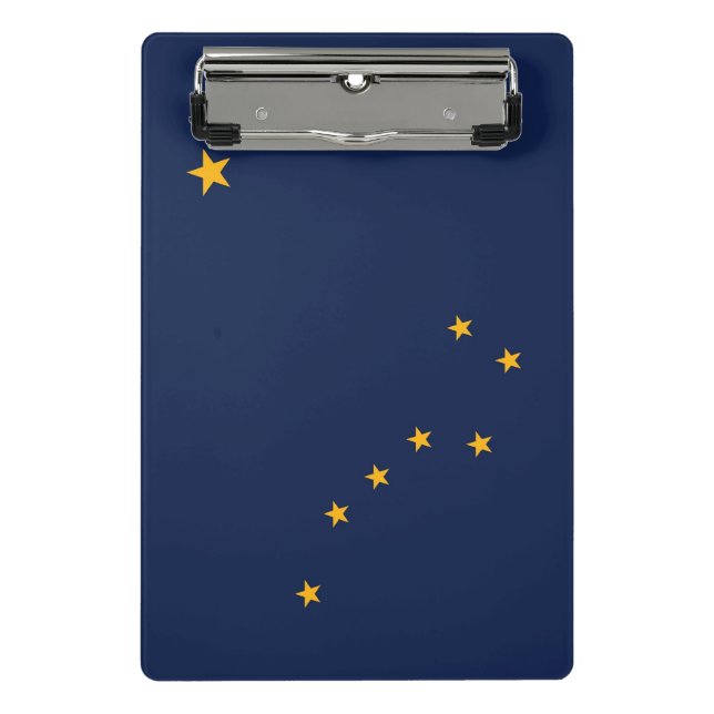 Mini clipboard with flag of Alaska, USA (Front)