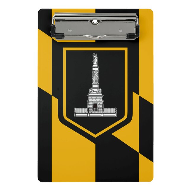 Mini clipboard with flag of Baltimore, USA (Front)