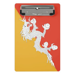 Mini clipboard with flag of Bhutan