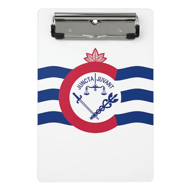Mini clipboard with flag of Cincinnati, USA (Front)