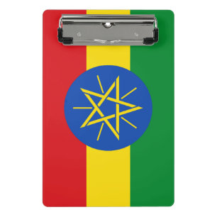 Mini clipboard with flag of Ethiopia