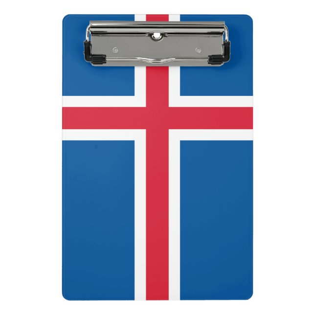 Mini clipboard with flag of Iceland (Front)