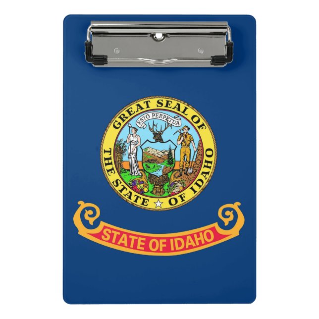 Mini clipboard with flag of Idaho State, USA (Front)