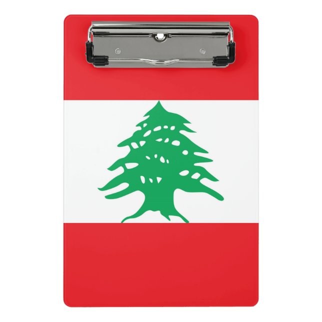 Mini clipboard with flag of Lebanon (Front)
