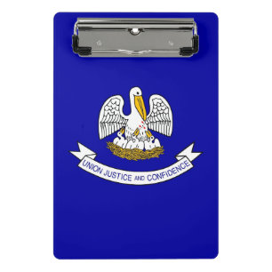 Mini clipboard with flag of Louisiana State, USA