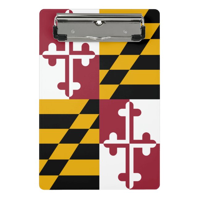Mini clipboard with flag of Maryland State, USA (Front)