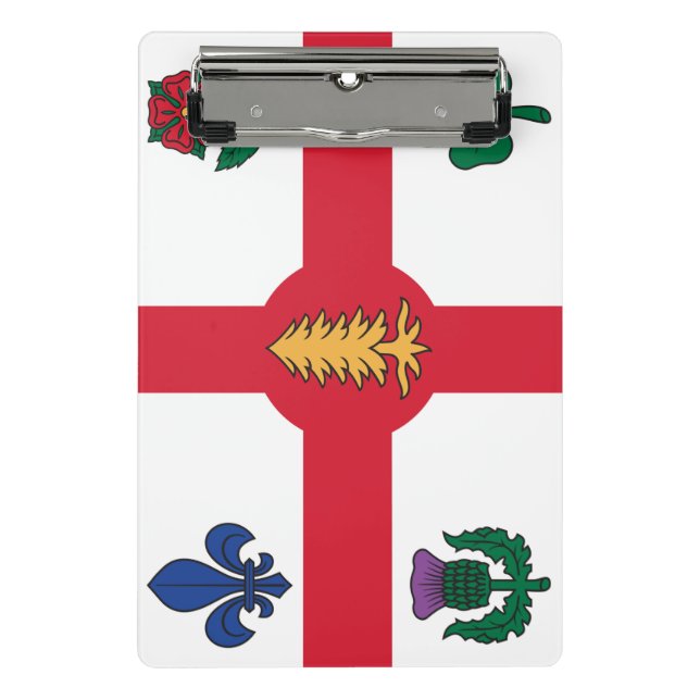 Mini clipboard with flag of Montreal, Canada (Front)