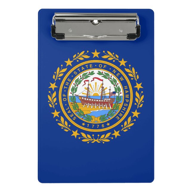 Mini clipboard with flag of New Hampshire, USA (Front)