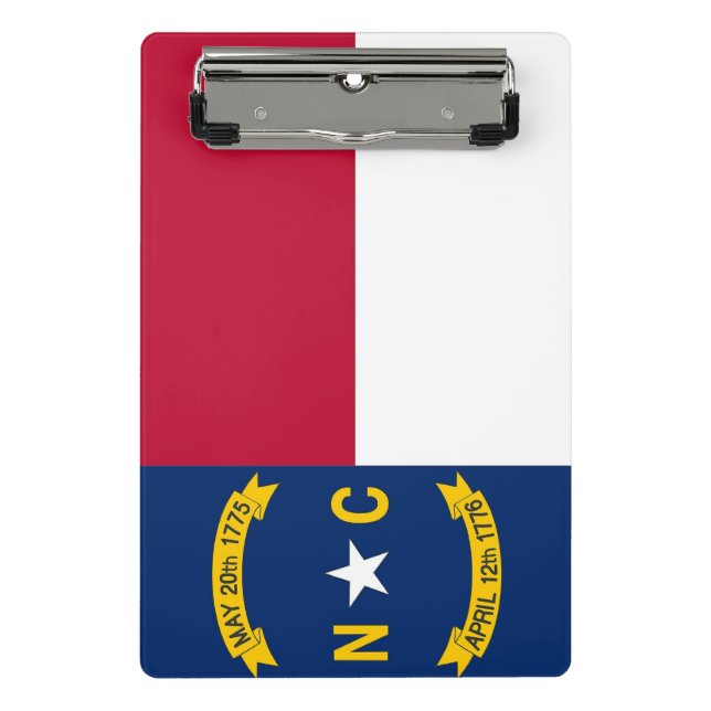 Mini clipboard with flag of North Carolina (Front)