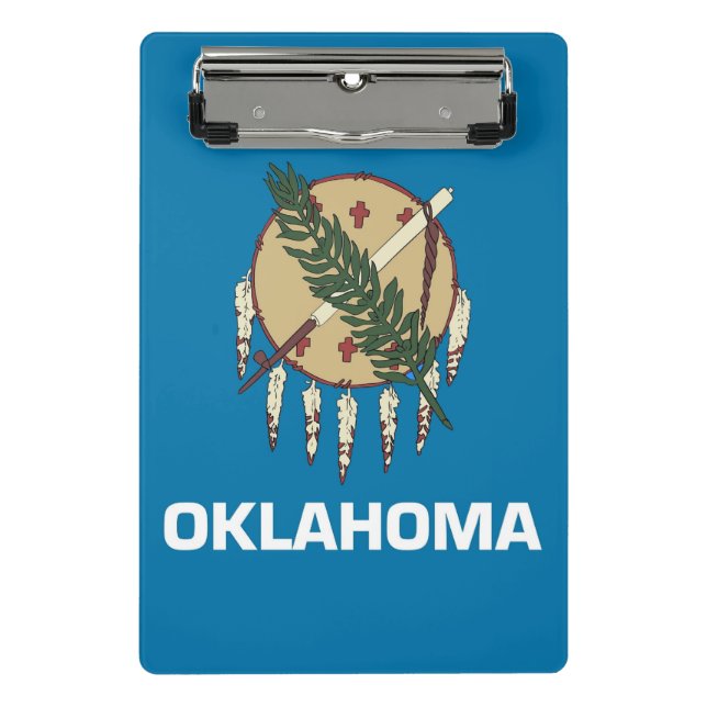 Mini clipboard with flag of Oklahoma, USA (Front)