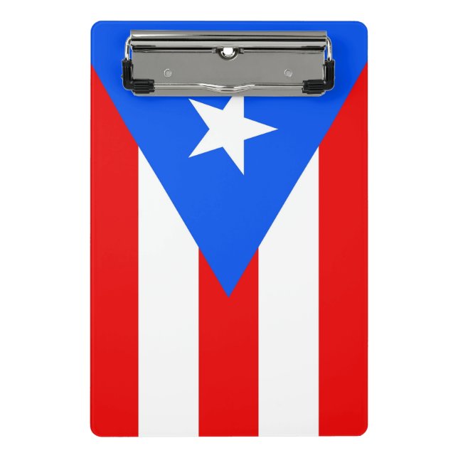 Mini clipboard with flag of Puerto Rico, USA (Front)